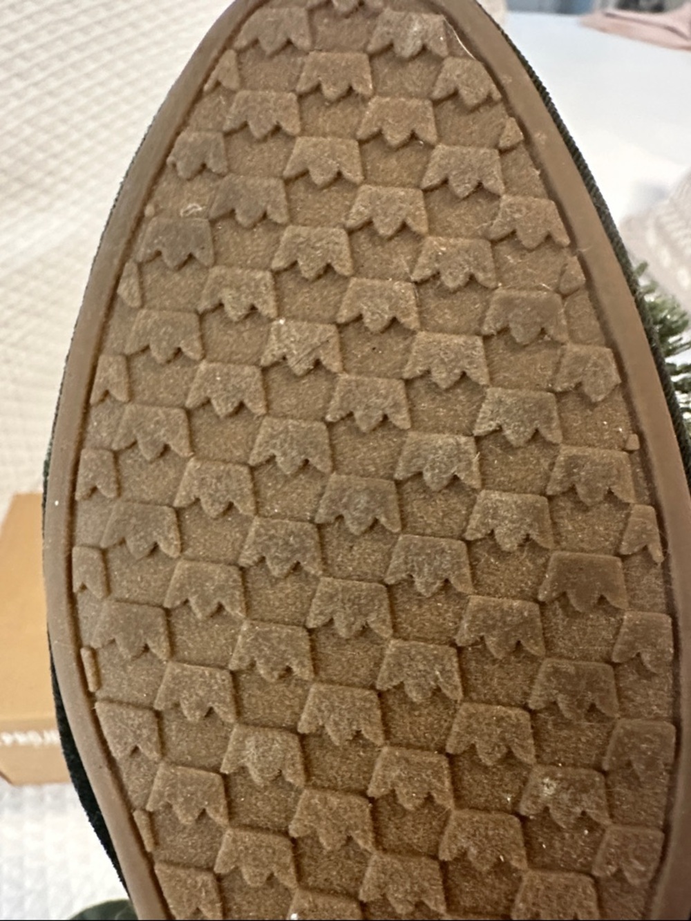 Birdies Olive Velvet Pom Mules - Picture 5 of 5